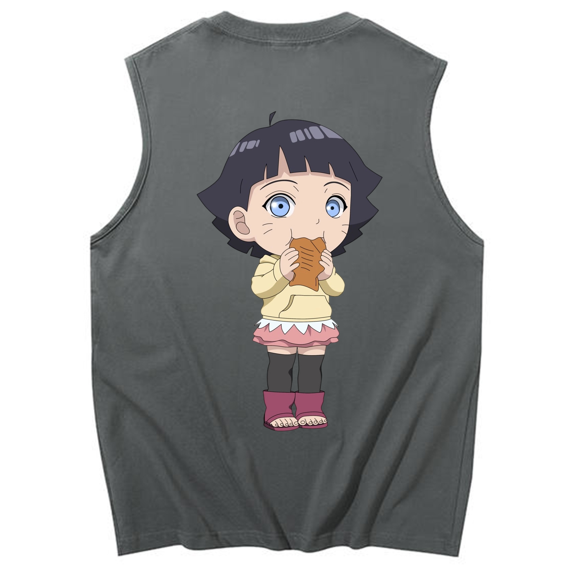 （画像用） NARUTO -ナルト- うずまき ヒマワリ Uzumaki Himawari コットン100％タンクトップ（背面プリント）